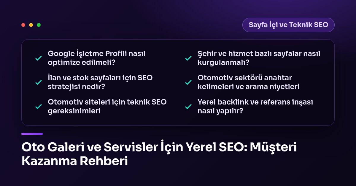 Oto Galeri ve Servisler İçin Yerel SEO: Müşteri Kazanma Rehberi Bir otomobil servis merkezinde verileri inceleyen bir uzman ve arka planda araçlar.