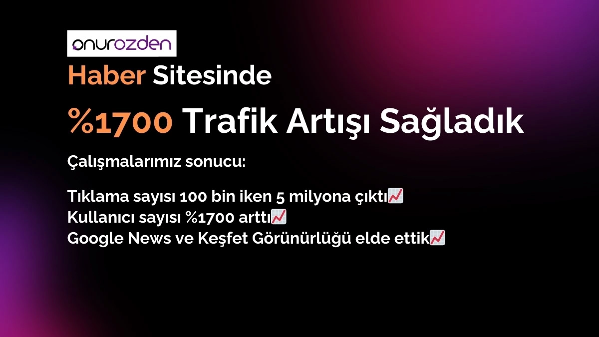 SEO Vaka Analizi: %1700 Artış - 5 Milyon Tıklama