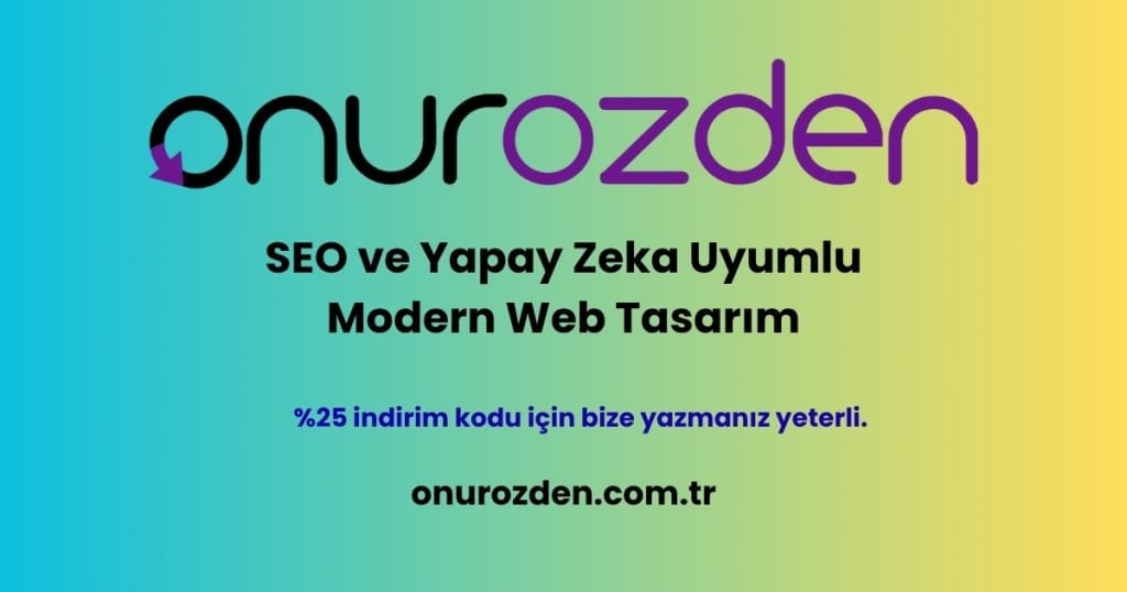 Modern Web Tasarım Hizmetleri Onur Özden Web Çözümleri