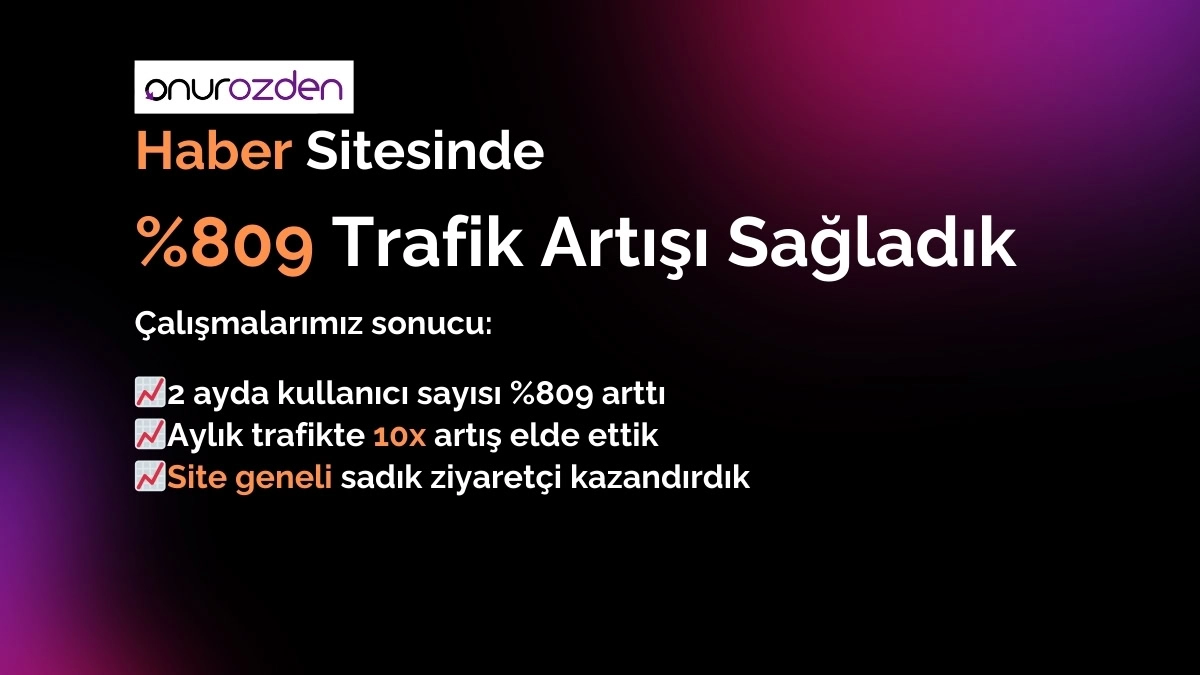 SEO Vaka Analizi – 2 Ayda %809,9 Kullanıcı Artışı Referans Analizi